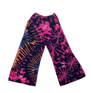 Harem Pants Size Small Tie Dye Stretchy Cropped Pants Boho Hippie Festival